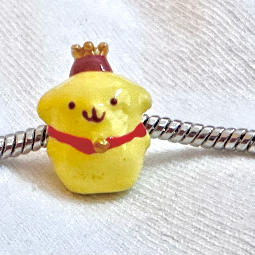 Sanrio Pompompurin king .925 silver kawaii charm